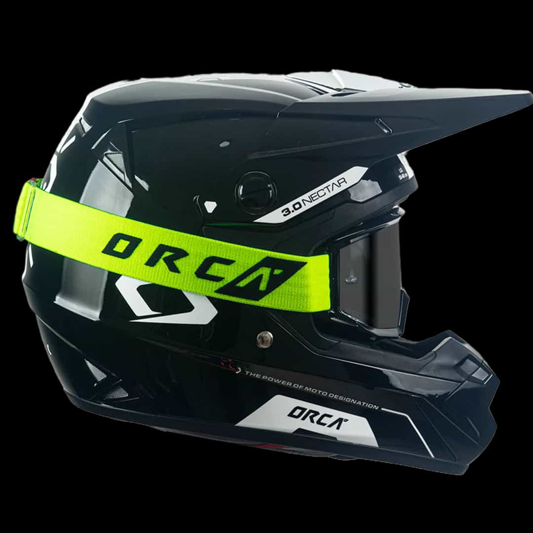 Bundling Helm Nectar 3.0 Black White + Goggle Aeroview Yellow Fluo