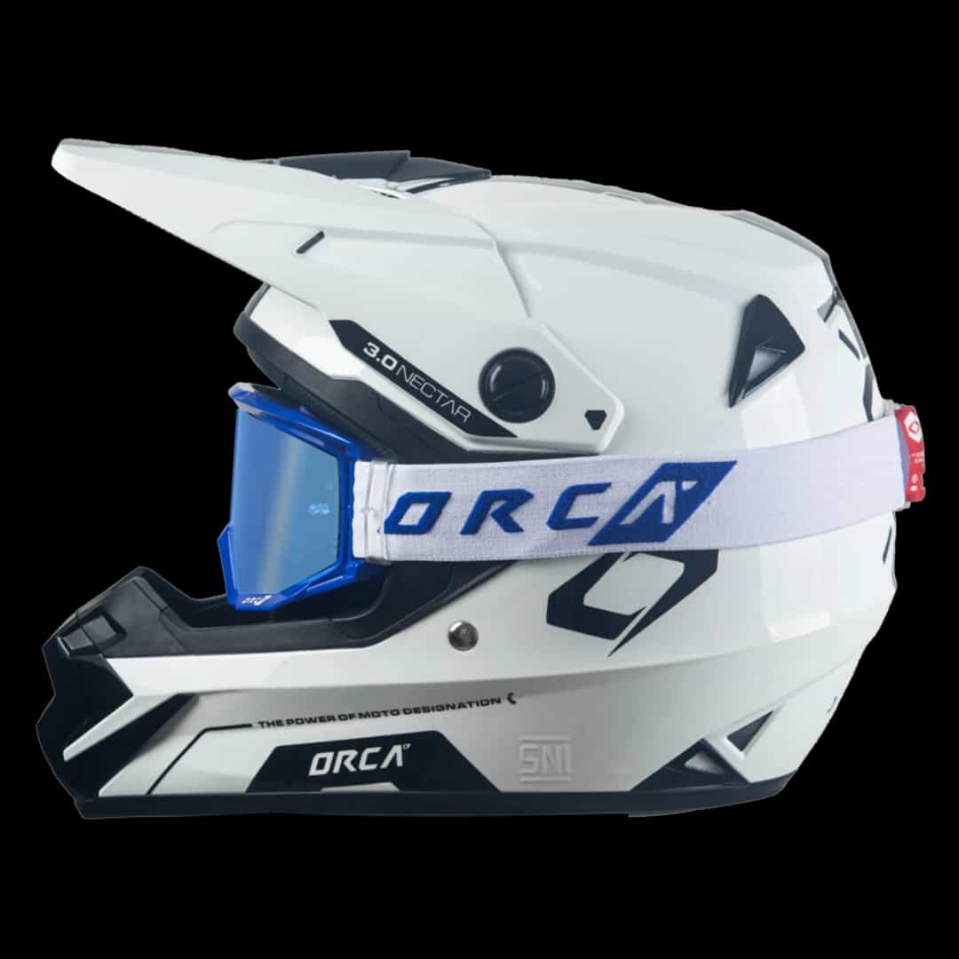 Bundling Helm Nectar 3.0 White Black + Goggle Aeroview Blue White