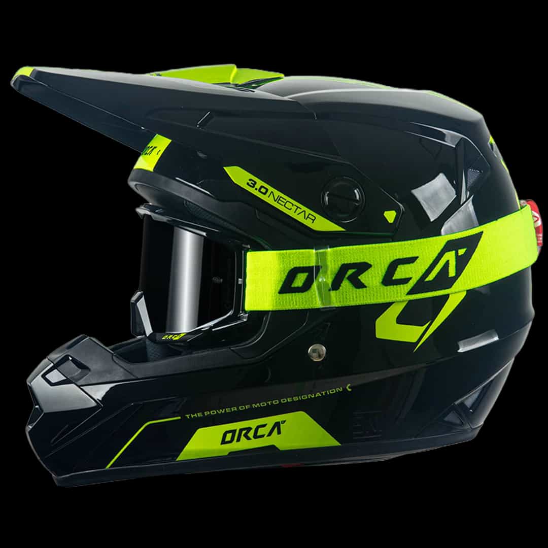 Bundling Helm Nectar 3.0 Black Fluo + Goggle Aeroview Yellow Fluo