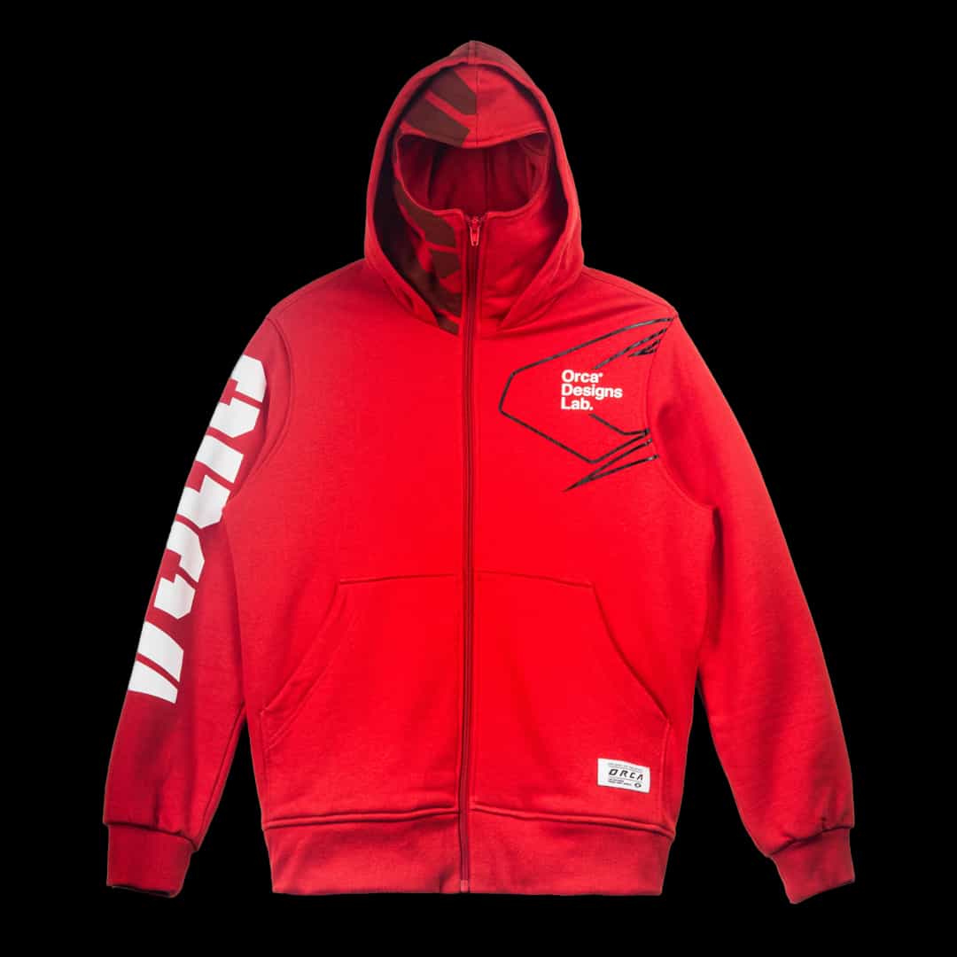 Jacket Orca Kage Hoodie Zipper Balaclava - Red