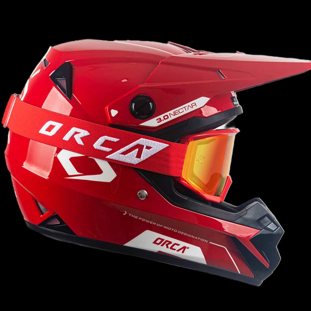 Bundling Helm Nectar 3.0 Red White + Goggle Aeroview Red