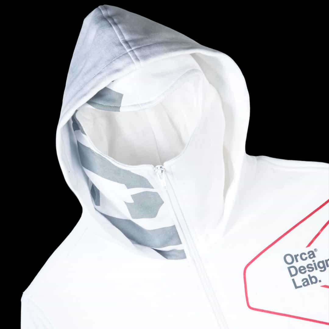 Jacket Orca Kage Hoodie Zipper Balaclava - White
