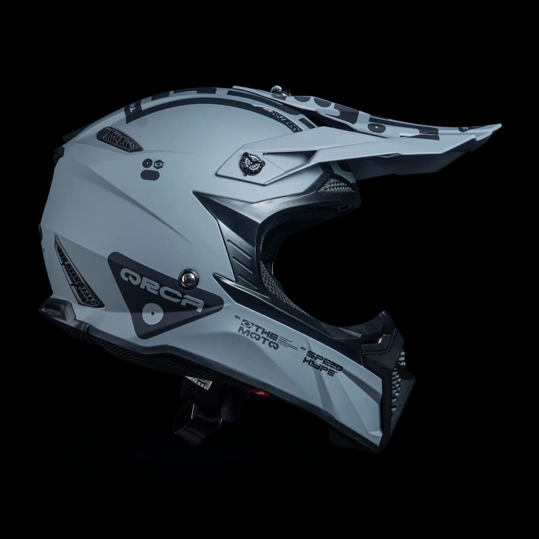 Orca Powergear - HELM THETA FULL FACE CROSS GREY BLACK MATTE