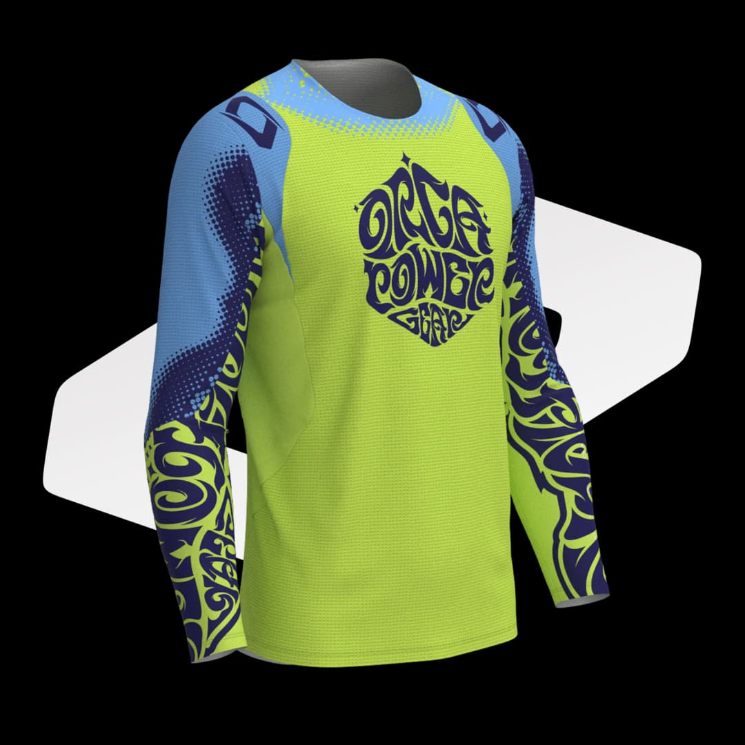 Ready Stock - Jersey Ultima 2025 Hippie 2.0 Blue - yellow Fluo